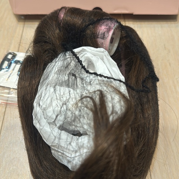 Human Hair Topper for Thinning Hair with Bangs 8 Inch #02 Dark Brown - Picture 8 of 9